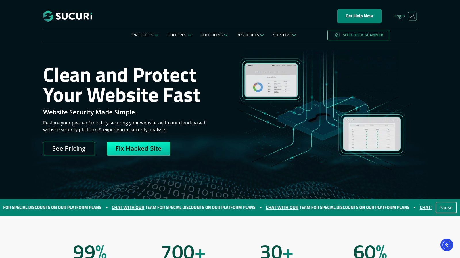 Sucuri Security (plugin) + Sucuri Website Security Platform/WAF