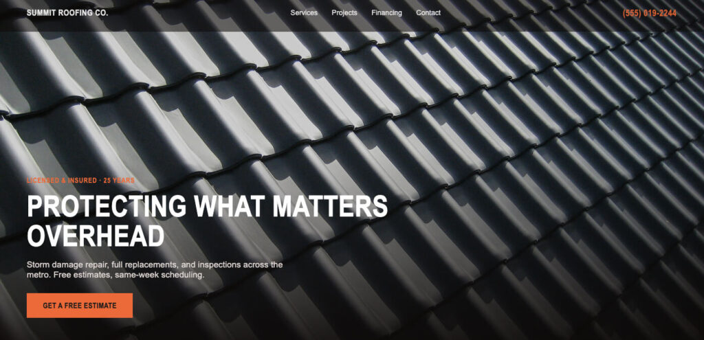 Service company website design imado