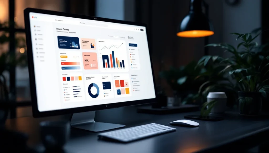 WordPress CMS dashboard with brand design tokens and content governance interface for franchise location editors