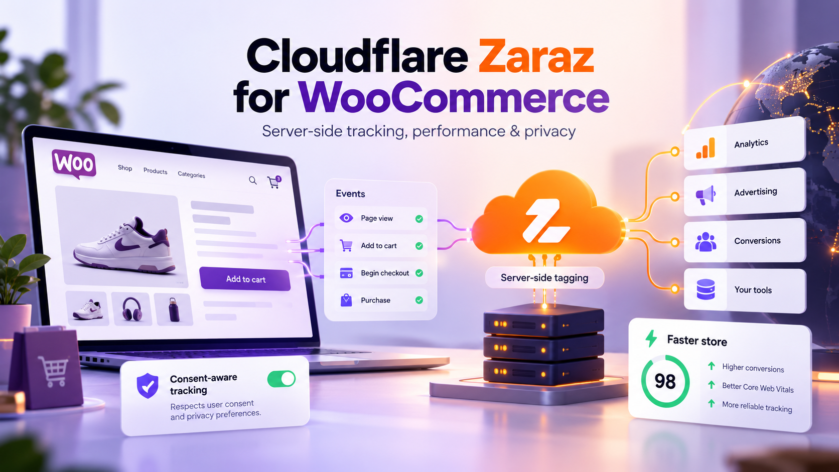 Cloudflare Zaraz for WooCommerce: Ecommerce Events, Consent, and Testing